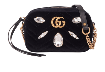 GG Marmont Crystal Camera Bag, front view